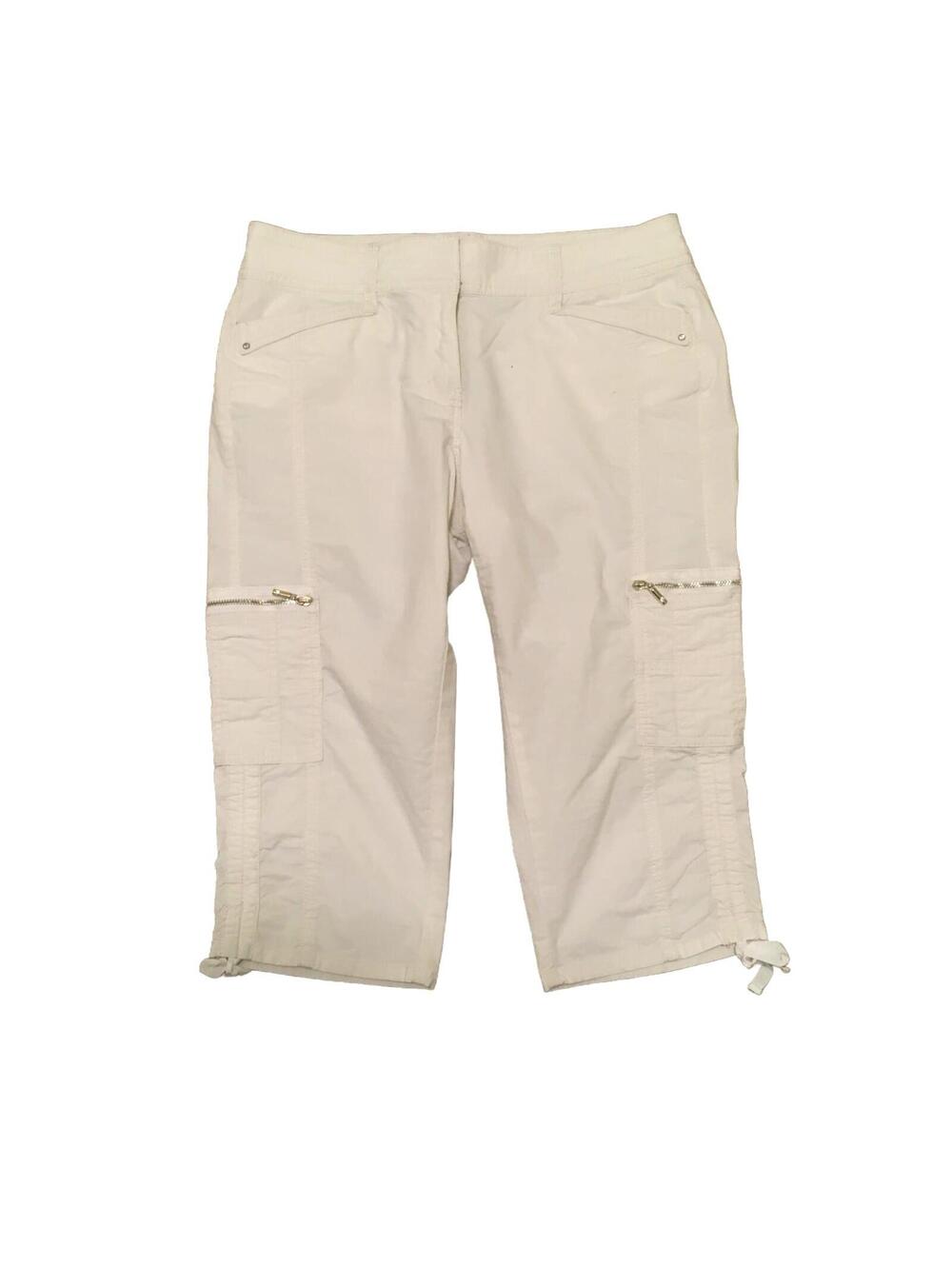 WHBM Capri Cargo pants with ties Sz4